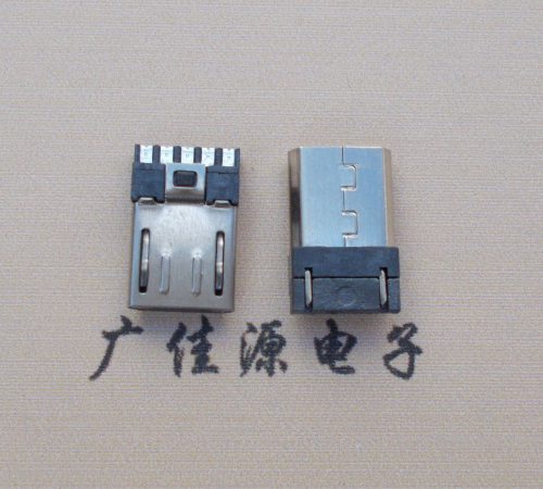 火炬开发区街道Micro USB 公头焊线短体10.5mm胶芯3.0前五后五