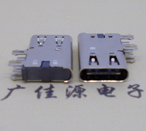 火炬开发区街道侧插USB3.1接头座子.90度type-c母座.6p侧插连接器